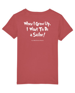 T-Shirt - Enfant - Carmin - Blanc